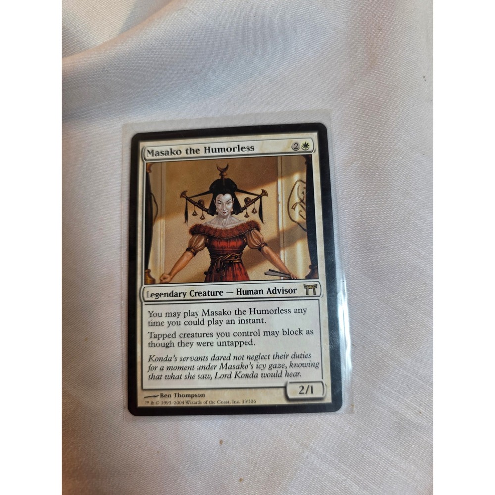 MTG Masako the Humorless Champions of Kamigawa Rare White Legendary Card
